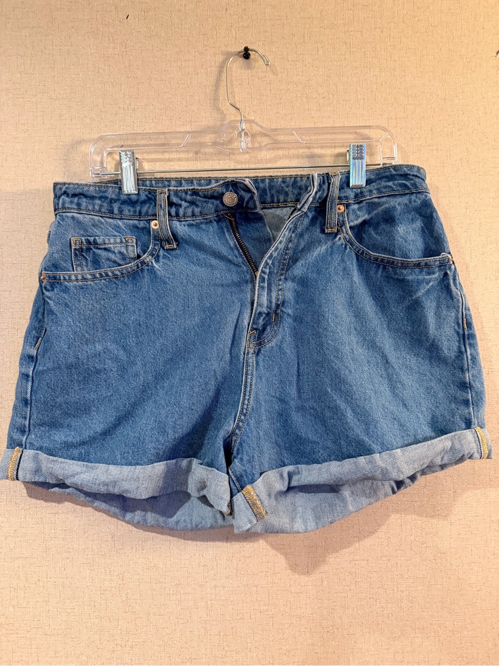 Wild Fable Highest Rise Mom Denim Shorts with "HAPPY" Pocket Wash